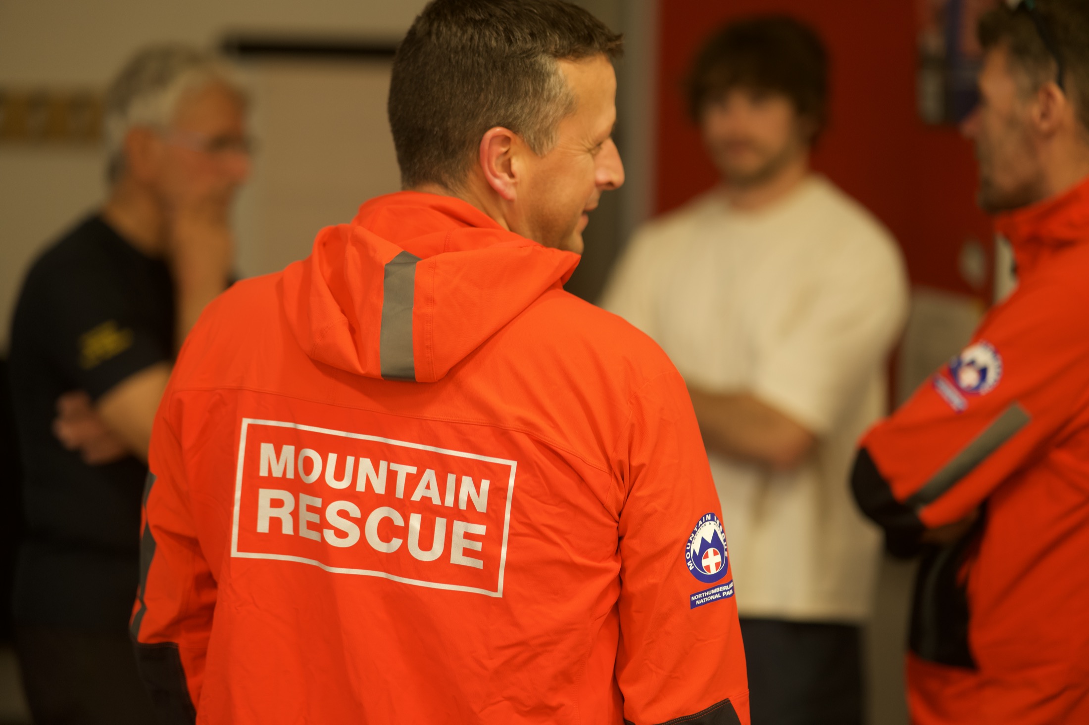 Members of Northumberland National Park Mountain Rescue Team during the session