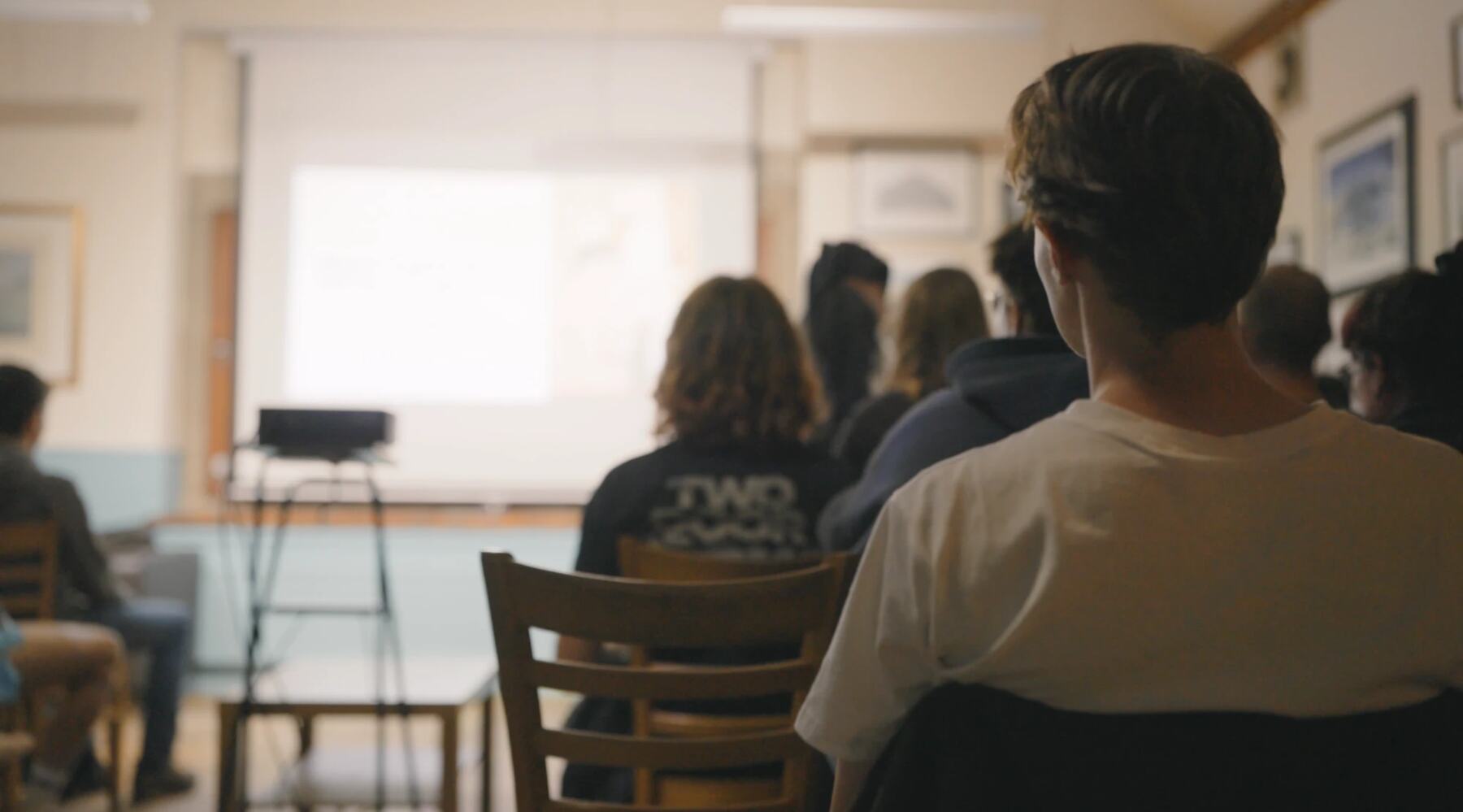 The audience watching the Fear of Falling talk